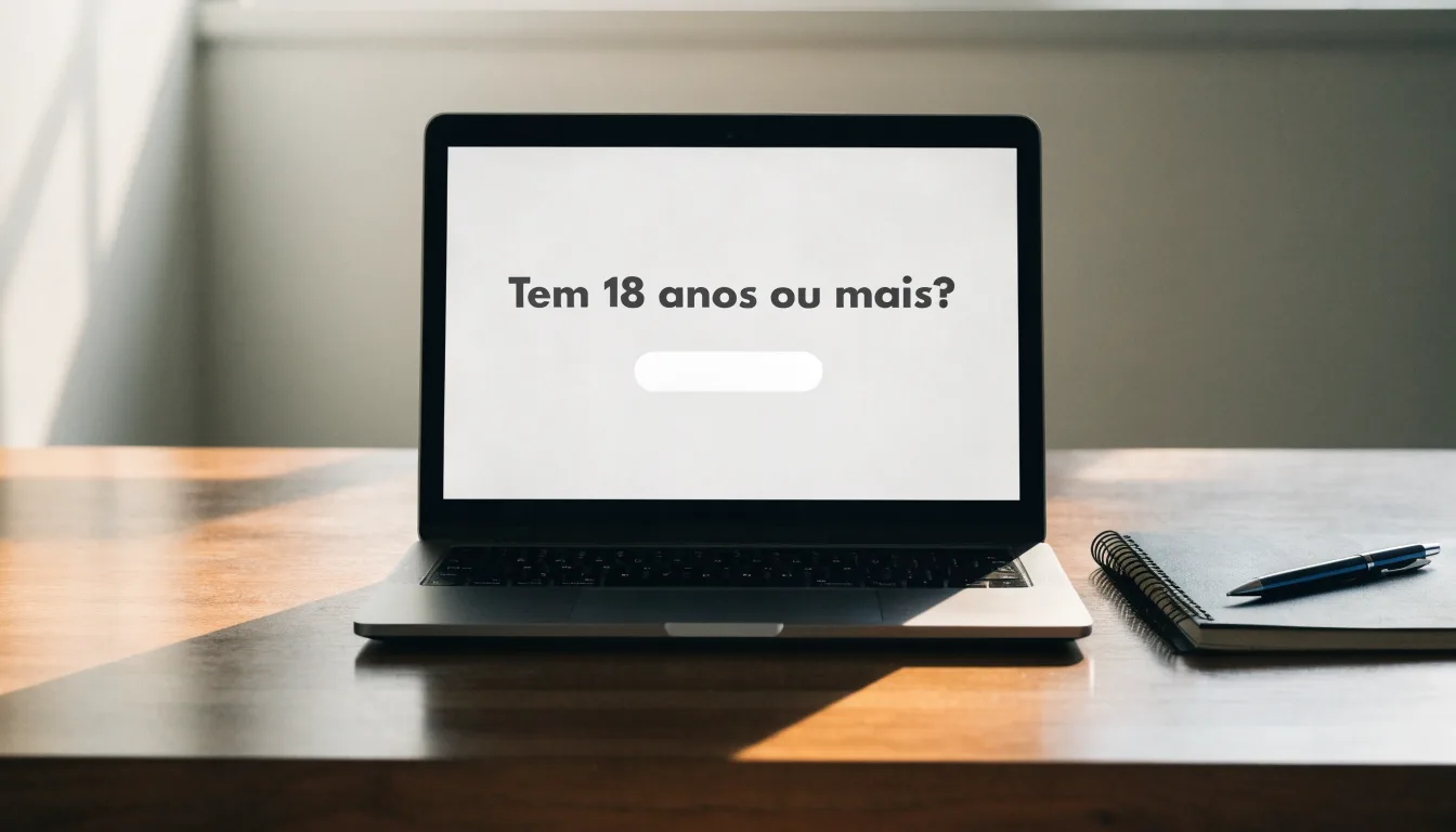 Uma folha de licença em papel com um selo vermelho, pousada numa secretária de madeira ao lado de uma caneta